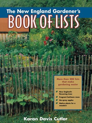 cover image of The New England Gardener's Book of Lists